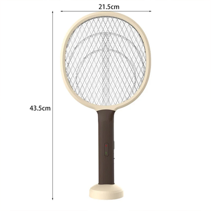 2 In 1 Foldable Electric Mosquito Swatter With Led Mosquito Attracting Lamp